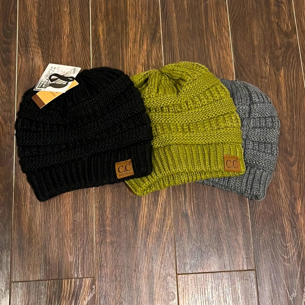 3 beanies from C.C Exclusives.